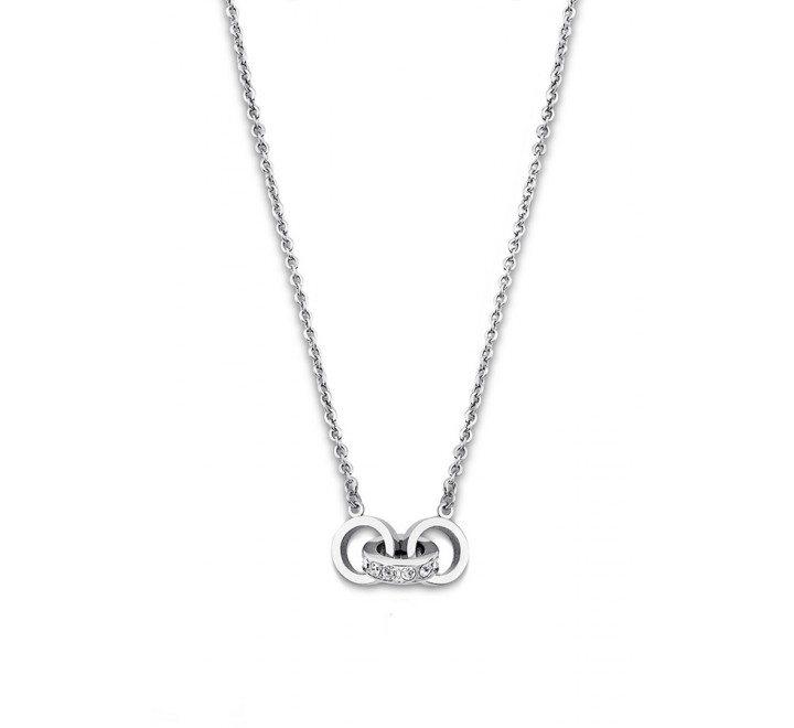 COLLAR LOTUS ACERO CON CIRCONITAS LS1981/1/1