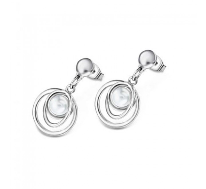 PENDIENTES LOTUS ACERO Y PERLAS LS1992-4/1
