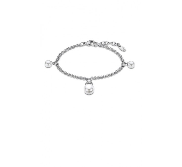 PULSERA LOTUS ACERO Y PERLAS  LS2021/2/1
