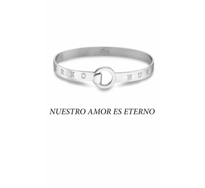 PULSERA LOTUS LS2025/2/6 ACERO RIGIDA NUESTRO AMOR ES ETERNO
