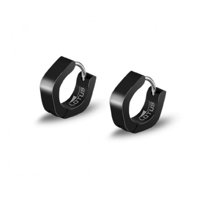 PENDIENTES LOTUS ACERO NEGRO AROS LS2155/4/2