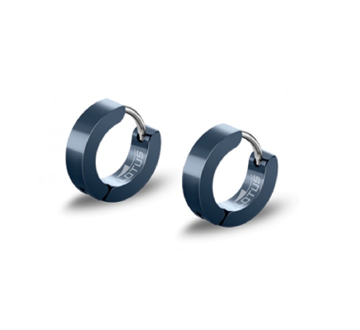 PENDIENTES LOTUS ACERO AZUL AROS LS2160/4/3