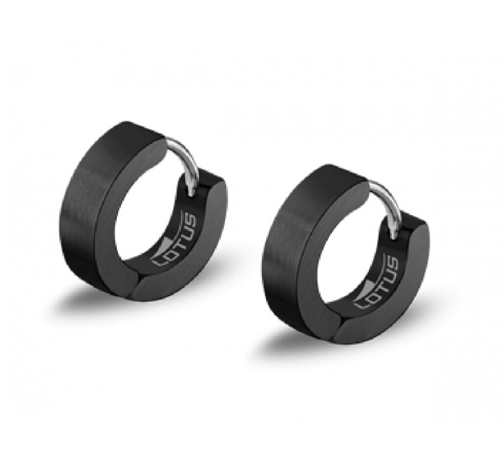 PENDIENTES LOTUS ACERO NEGRO AROS LS2160/4/5