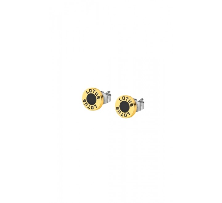 PENDIENTES LOTUS ACERO BICOLOR Y NEGRO LS2164/4/4