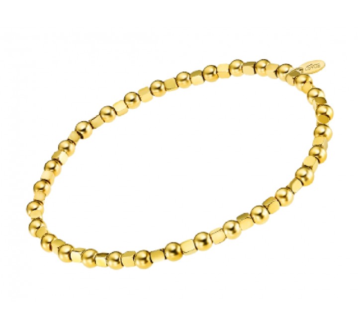 PULSERA LOTUS ACERO DORADO EXTENSIBLE BOLITAS LS2287/2/2