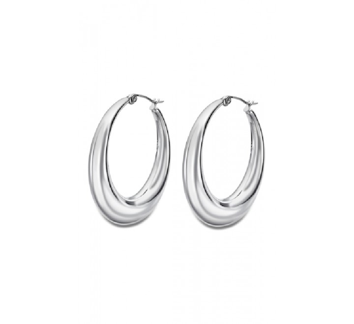 PENDIENTES LOTUS ACERO AROS GRANDES LISOS LS2177/4/1