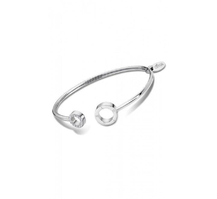 PULSERA LOTUS ACERO RIGIDA CIRCONITAS LS2180/2/1