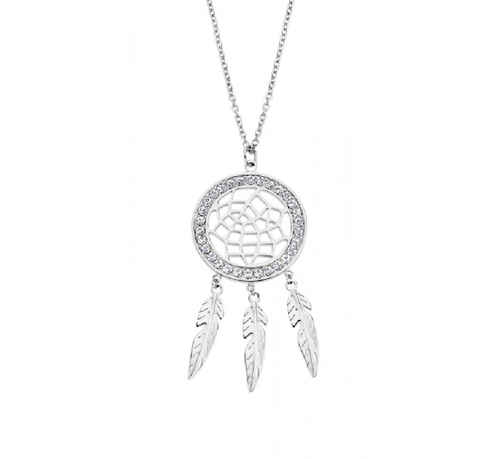 COLLAR LOTUS ACERO ATRAPASUEÑOS CIRCONITAS LS2184/1/1
