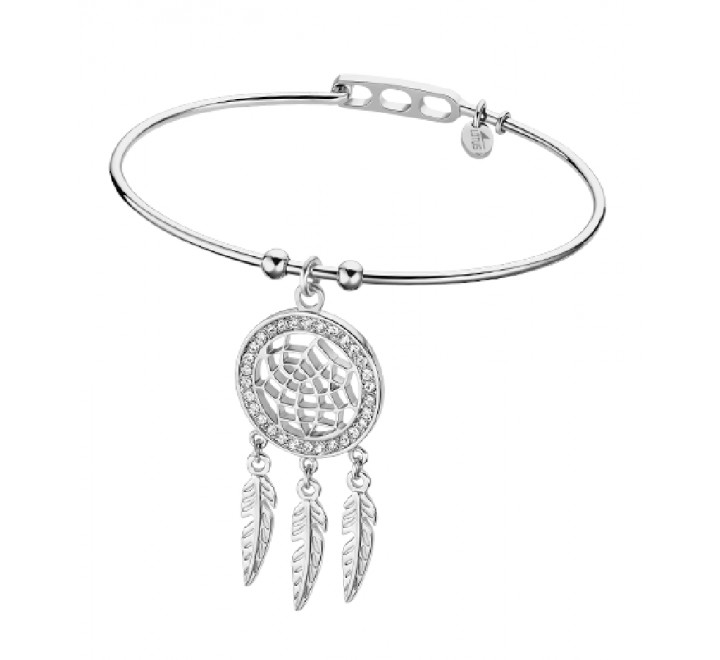 PULSERA LOTUS ACERO RIGDA ATRAPASUE?OS CIRCONITAS LS2185/2/4