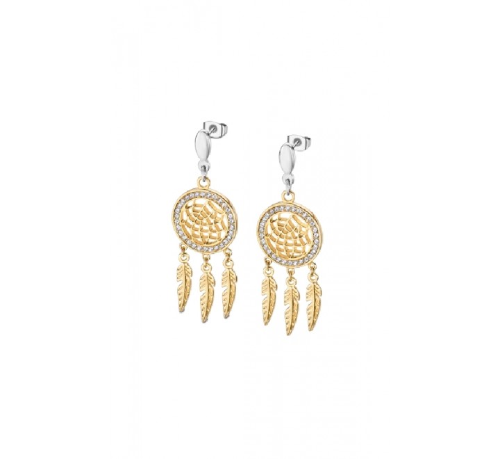 PENDIENTES LOTUS ACERO BICOLOR ATRAPASUE?OS LS2185/4/2