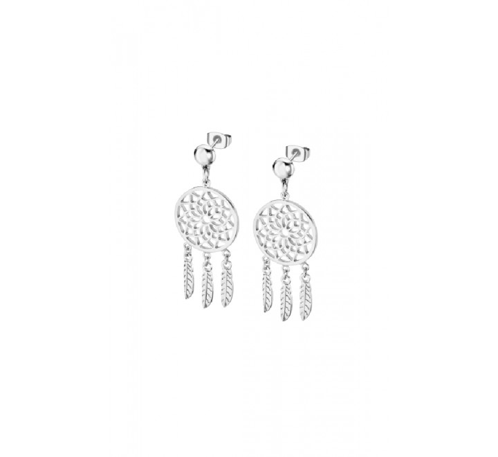 PENDIENTES LOTUS ACERO ATRAPASUE?OS LISO LS2187/4/1