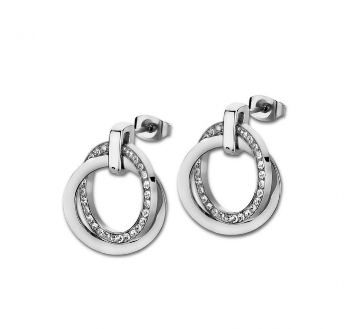 PENDIENTES LOTUS ACERO ARO LISO ARO CIRCONITAS LS1780/4/1