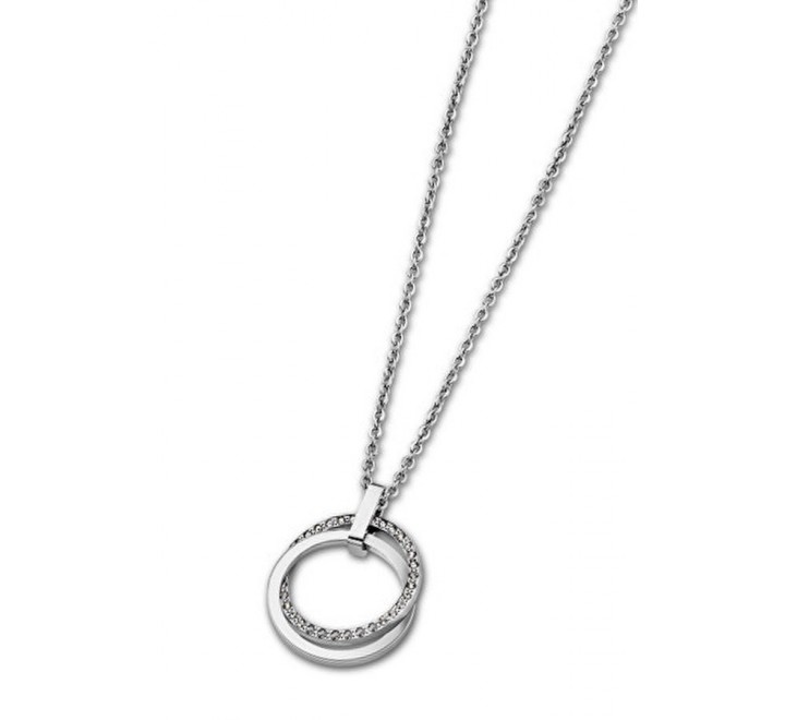 COLLAR  LOTUS ACERO REDONDO CIRCONITAS LS1780/1/1