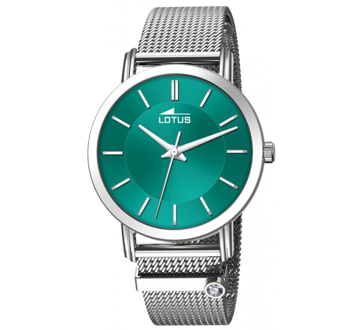 RELOJ LOTUS CAJA Y ARMIS ACERO ESFERA VERDE 18737/6