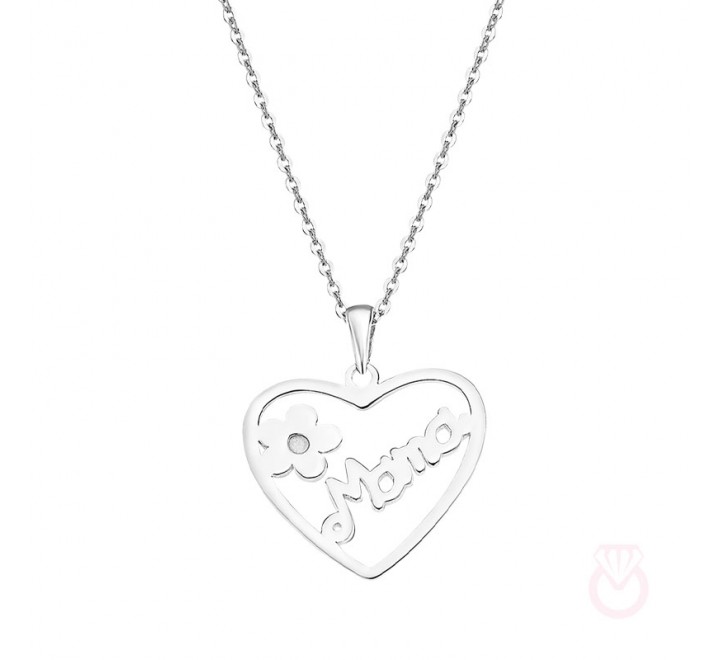COLLAR PLATA SRA LOTUS CORAZON MAMA FLOR LP3231 1 1