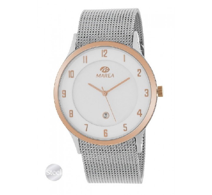 RELOJ MAREA ESTERILLA ACERO CAJA REDONDA BLANCA B36128/1