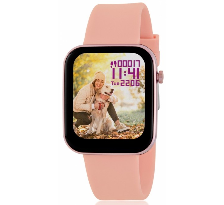 RELOJ MAREA SMART CUADRADO CORREA SILICONA ROSA B57009/3