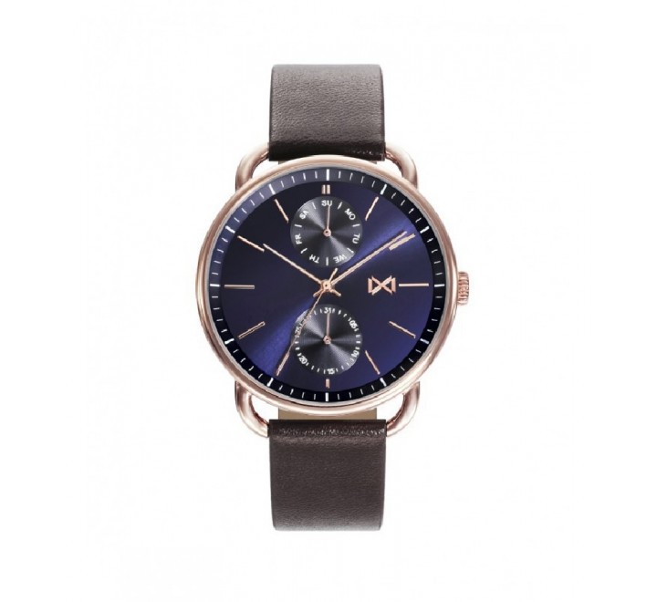 RELOJ MARK MADDOX CORREA PIEL MARRON CAJA ROSADA HC7119-37