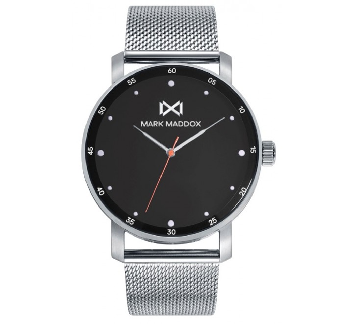 RELOJ MARK MADDOX MALLA ACERO ESFERA NEGRA HM7150-57