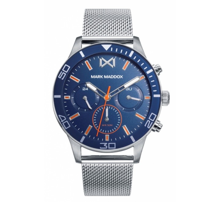 RELOJ MARK MADDOX MALLA ACERO ESFERA AZUL HM7147-37