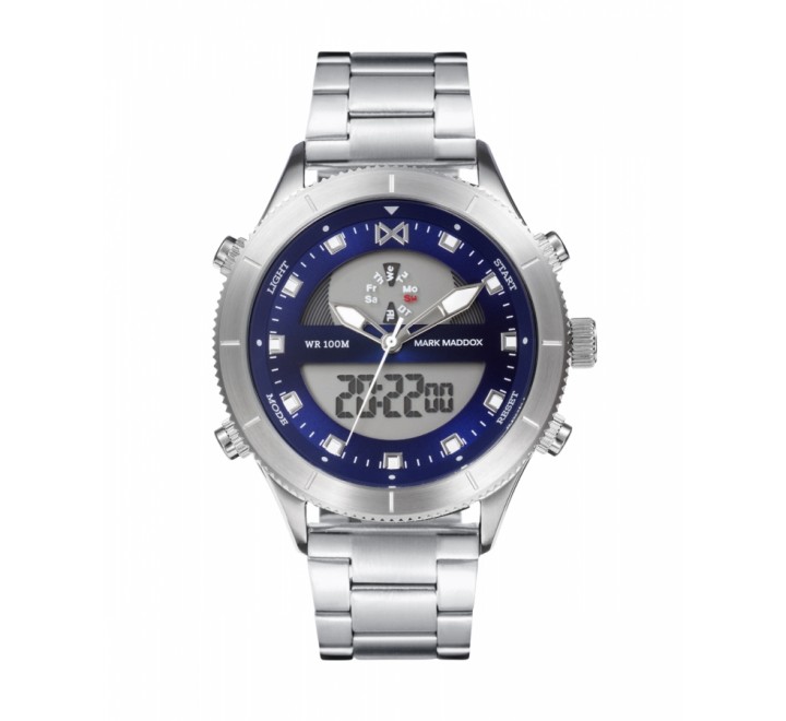 RELOJ MARK MADDOX ACERO ANALOGICO Y DIGITAL HM1002-37