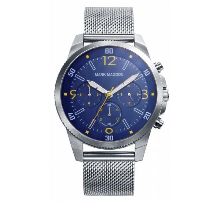 RELOJ MARK MADDOX MALLA ACERO ESFERA AZUL HM0125-34