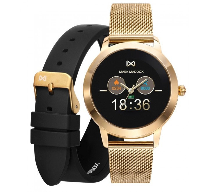 RELOJ MARK MADDOX SMART DOS CORREAS DORADO MS0001-90