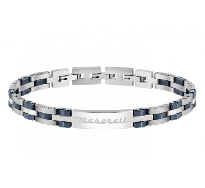 PULSERA MASERATI ACERO Y ACERO AZUL JM220ASR01