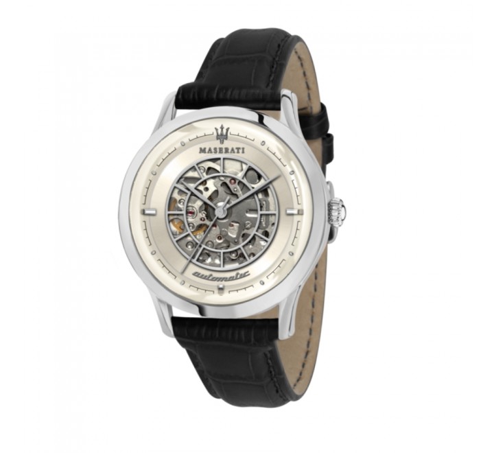 RELOJ MASERATI R8821133005 CORREA NEGRA ACERO AUTOMATICO