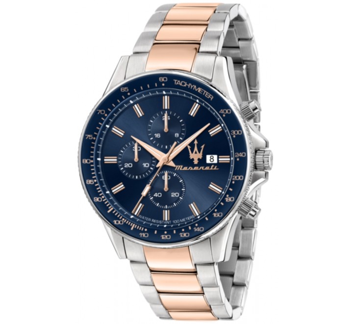 RELOJ MASERATI ACERO BICOLOR ESFERA AZUL 44MM R8873640012