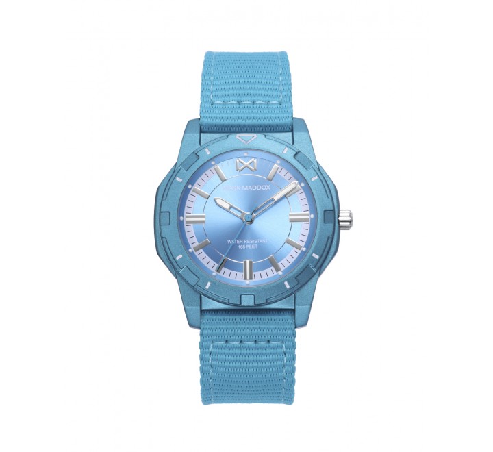 RELOJ MARK MADDOX CAJA ALUMINIO AZUL CORREA AZUL MC0103-37