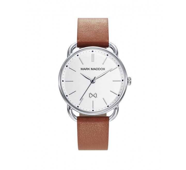 RELOJ MARK MADDOX CAJA ACERO CORREA MARRON MC7111-07
