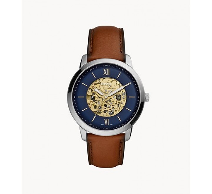 RELOJ FOSSIL AUTOMATICO CORREA MARRON ESFERA AZUL ME3160