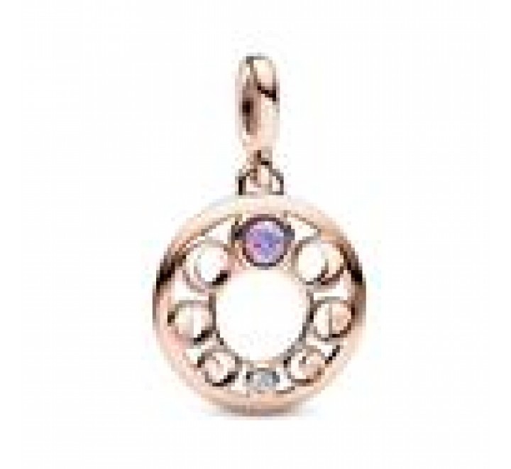 COLGANTE PANDORA ME PLATA ROSADA FASES LUNARES 782806C01
