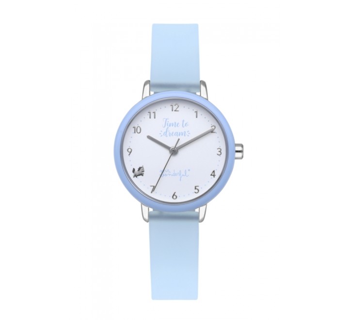 RELOJ MR WONDERFUL WR65300 SILICONA AZUL CLARO ESFERA BLANCA