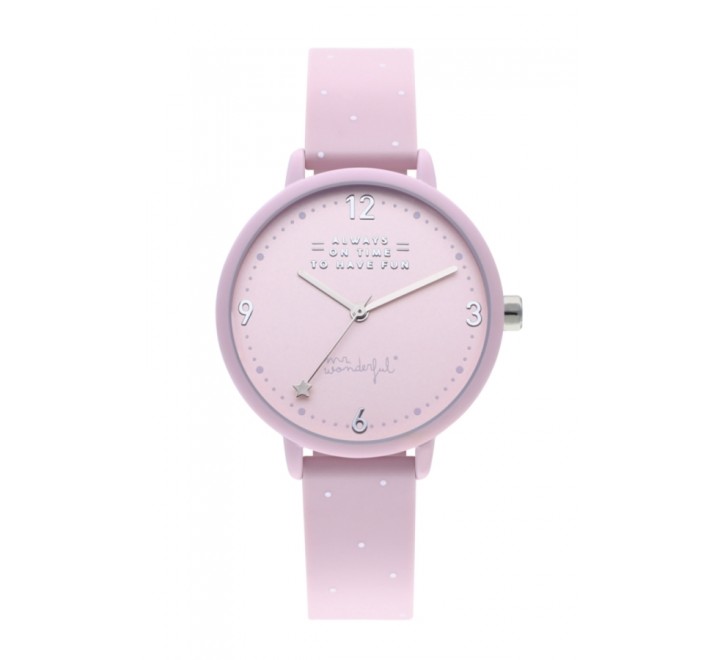 RELOJ MR WONDERFUL WR30100 SILICONA ROSA CAJA ROSA