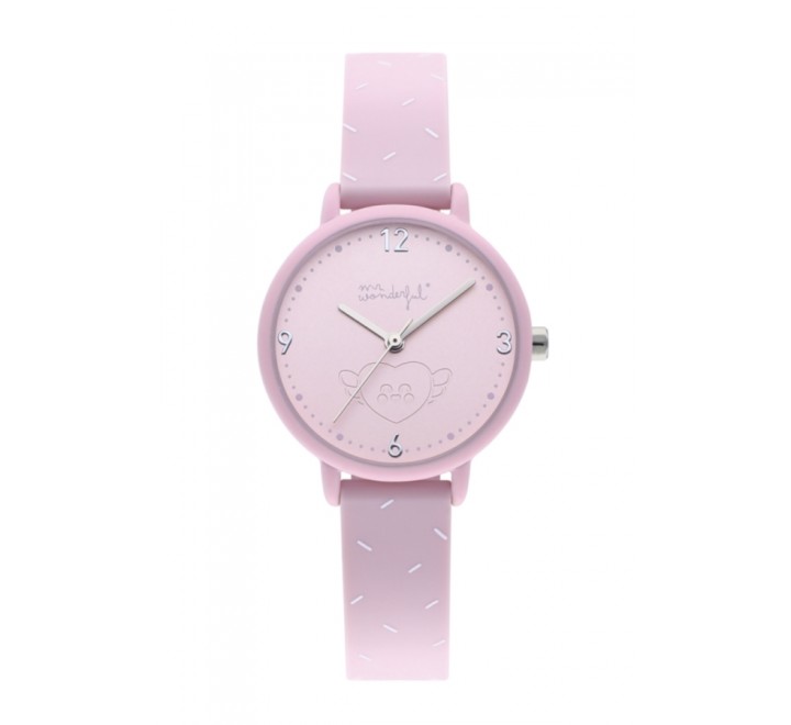 RELOJ MR WONDERFUL WR35101 SILICONA ROSA CAJA ROSA