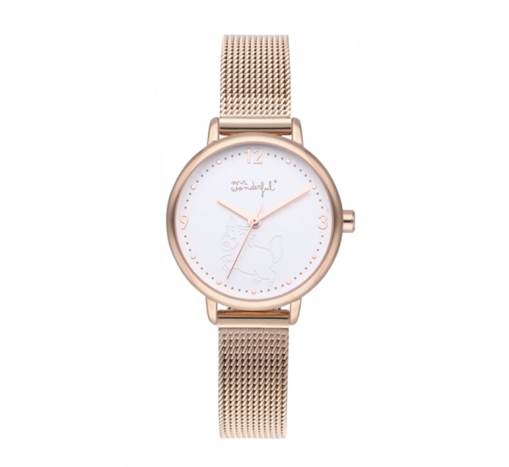 RELOJ MR WONDERFUL WR15001 ACERO ROSADO ESTERILLA