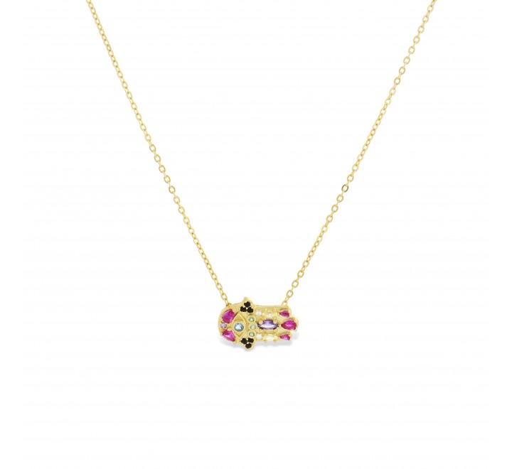 GARGANTILLA LUXENTER PLATA DORADA MANO FATIMA NQ087Y2000