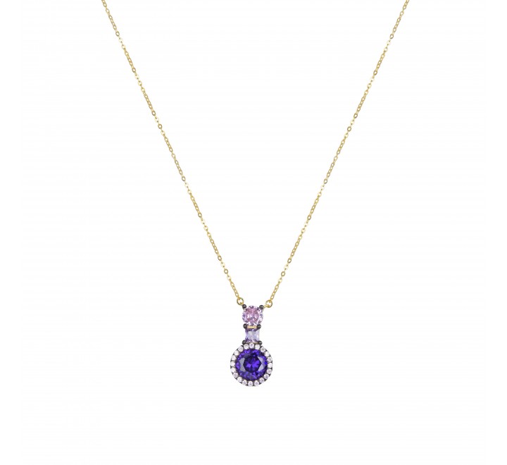 GARGANTILLA LUXENTER PLATA DORADA CIRCONITAS NXA309Y0900