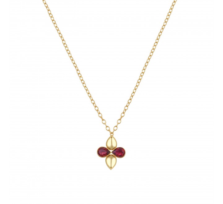 GARGANTILLA LUXENTER PLATA DORADA FLOR PIEDRAS NXA320Y72900