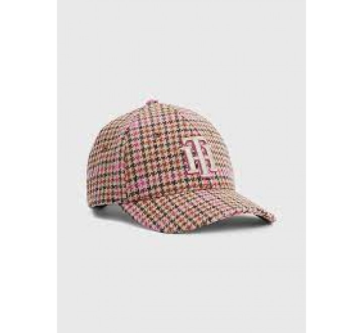 GORRA TOMMY HILFIGER CAQUI ESTAMPADA CUADROS AW0AW14270 GW8