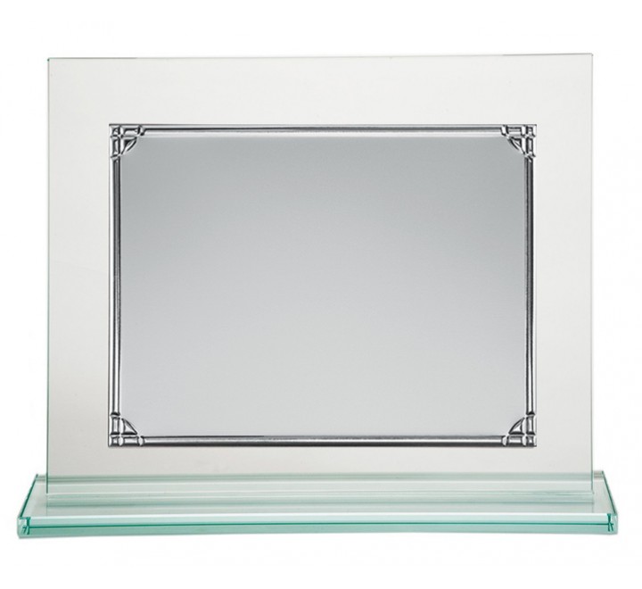 PLACA DE CRISTAL 23X20 CON PLACA ALUMINIO 12X16 P-2227/02C