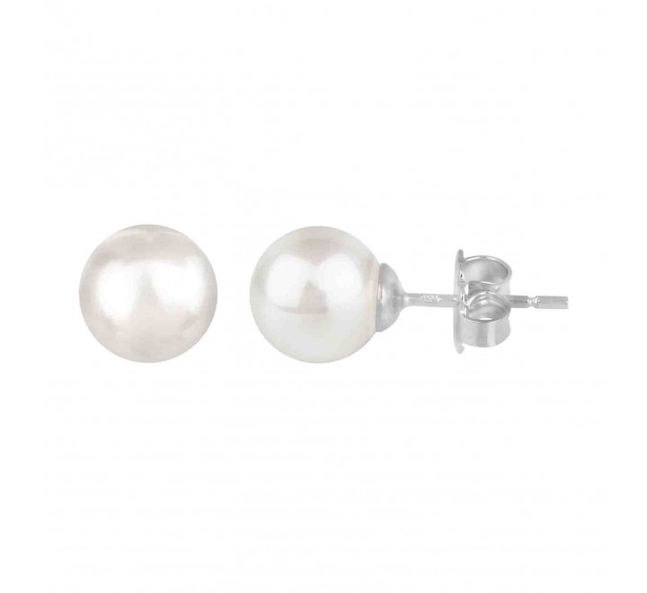 PENDIENTES PLATA PERLA 10MM PE1822