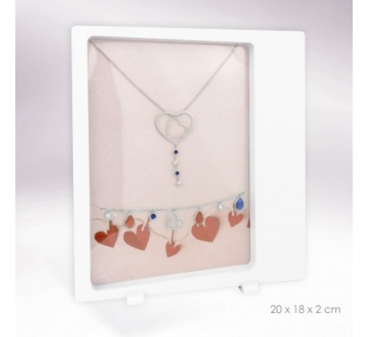 CONJUNTO GARGANTILLA Y PULSERA PLATA 910039 CORAZON PIEDRAS