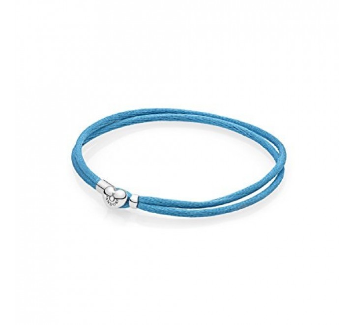 PULSERA PANDORA HILO AZUL CELESTE 16CM 590749CTQ-S1