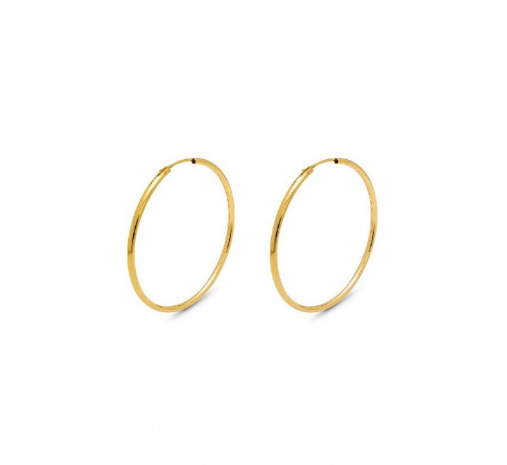 PENDIENTES PLATA DORADA ARO 2X45MM PE1722CH