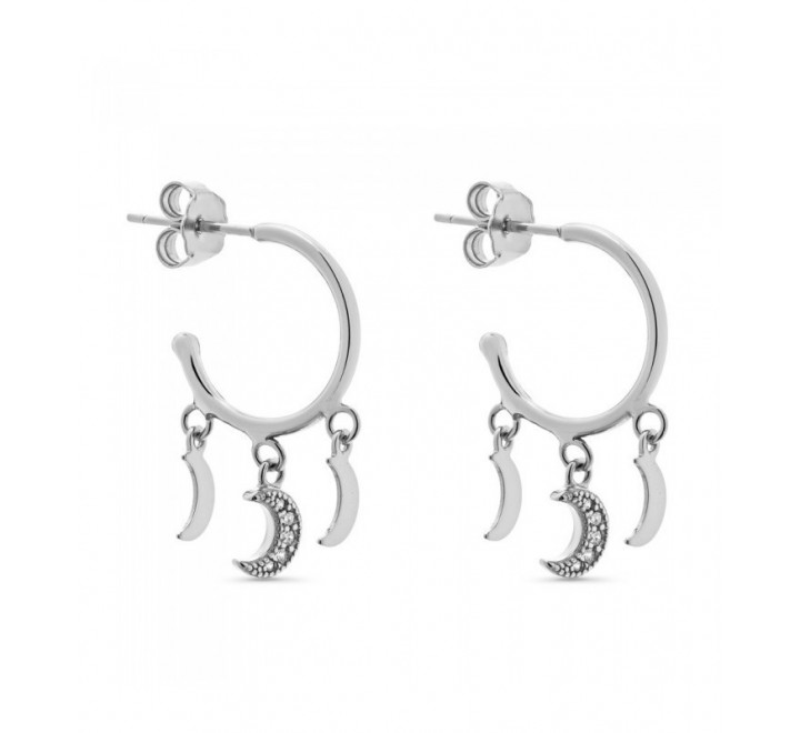 PENDIENTES PLATA ARO 1,3X15MM 3 LUNAS PE5713R