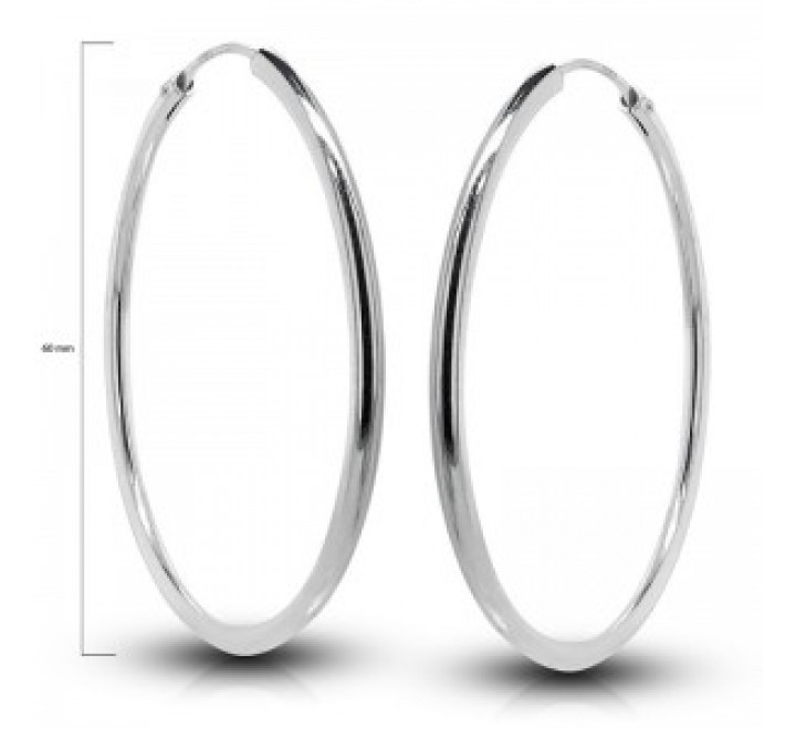 PENDIENTES PLATA ARO2.5X50 AROS