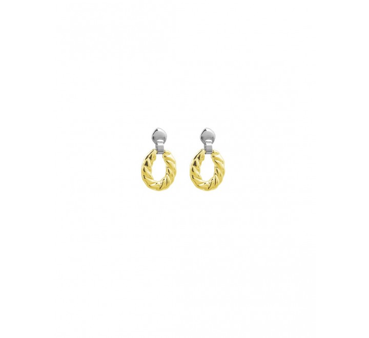 PENDIENTES CICLON BICOLOR LARGOS ZAMAK 220620